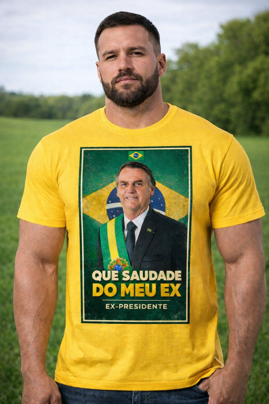Camiseta Saudade do Meu Ex-Presidente - Homenagem a Bolsonaro - Quality Unissex