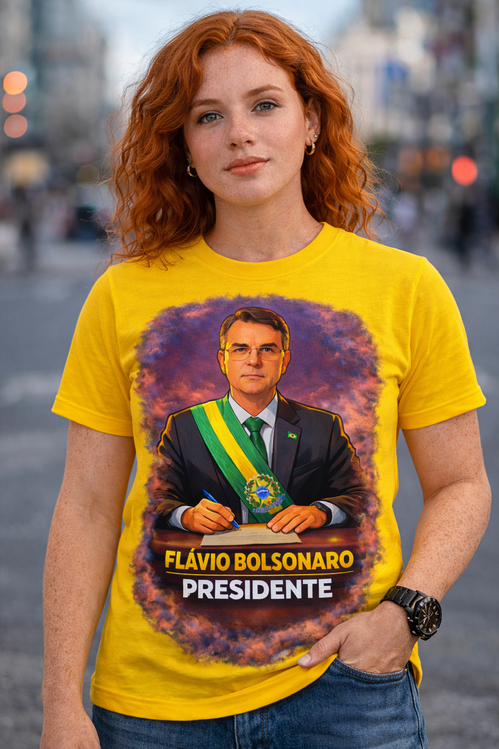 Camiseta Flávio Bolsonaro Presidente - Homenagem - Quality Unissex