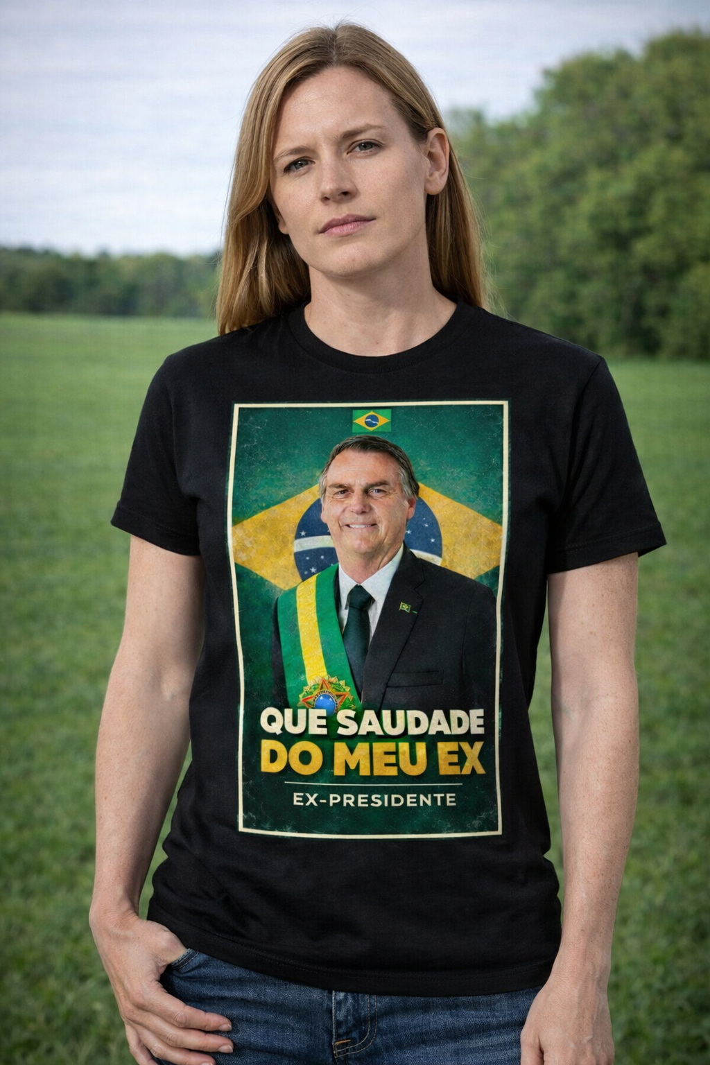 Camiseta Saudade do Meu Ex-Presidente - Homenagem a Bolsonaro - Quality Unissex