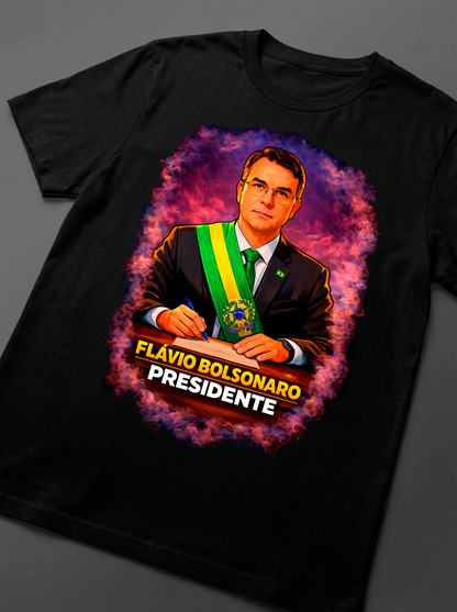 Camiseta Flávio Bolsonaro Presidente - Homenagem - Quality Unissex