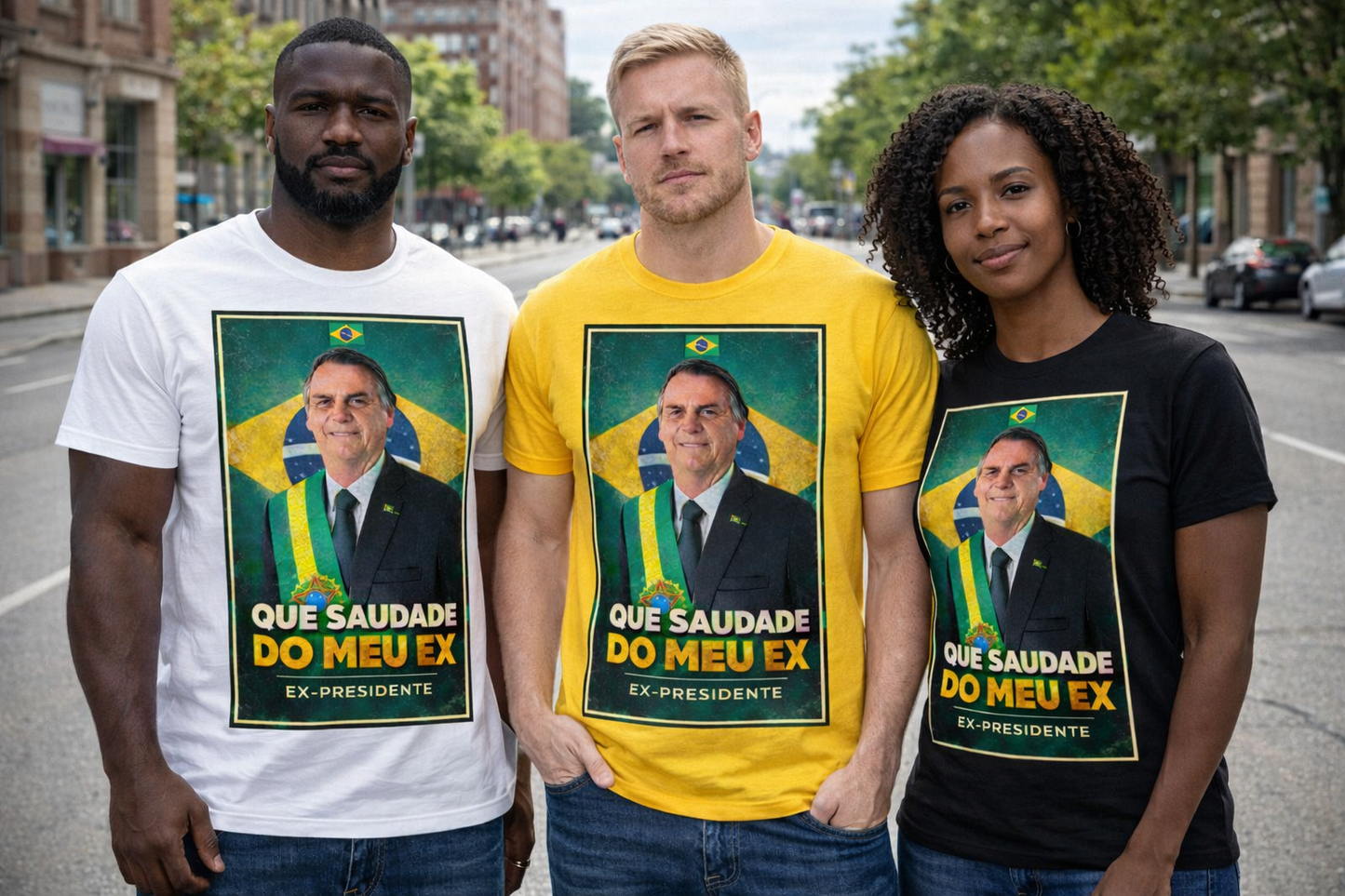 Camiseta Saudade do Meu Ex-Presidente - Homenagem a Bolsonaro - Quality Unissex